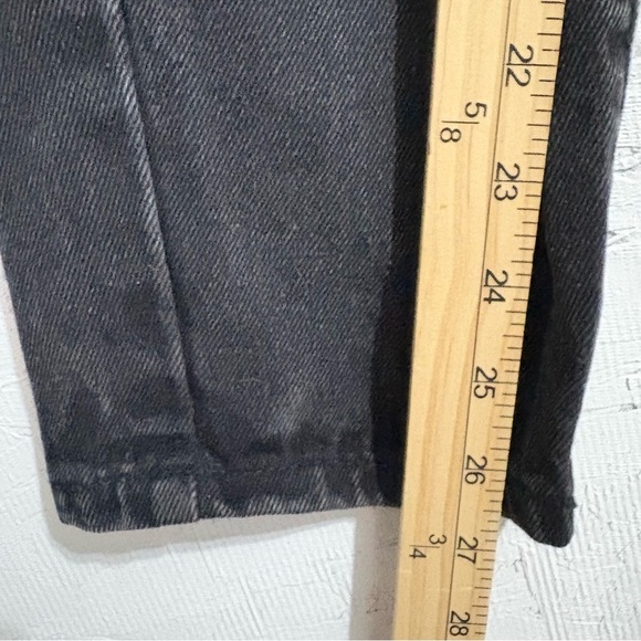 Black Charcoal Distressed High Rise Skinny Jeans 29” Waist Punk Grunge - Picture 8 of 13